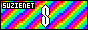 a web button to the site 'suzinet', which is rainbow with a cool S in the middle